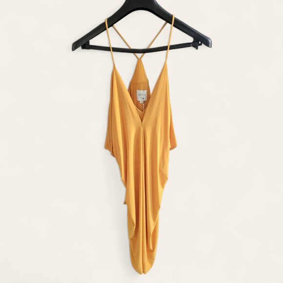 MISA Los Angeles Women's Marigold Domino Mini Dress Size XS NWT Yellow - Picture 4 of 12